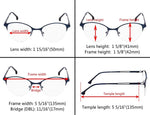 4-Pack Half-Rim Cat-eye Style Reading Glasses with Spring Hinges