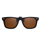 Polarized Clip on Sunglasses Flip up Mirrored Eyeglasses Men Women
