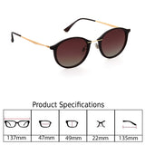 , Made In ITALY, Cat Eye Polarized Lens Plastic Frame Ladies & Men's Sunglasses DS1536