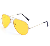 HD Night Polarized Vision Yellow Lens 3025 Aviator Driving Glasses for Men