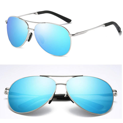 Aoron Unisex Polarized Aluminum Aviator Sunglasses Vintage SunGlasses For Men/Women 100% UV 400 Protection