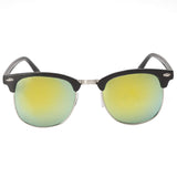 Classic Half Frame Semi-Rimless Horn Rimmed Sunglasses Retro Clubmaster Sunglasses