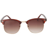 Classic Half Frame Semi-Rimless Horn Rimmed Sunglasses Retro Clubmaster Sunglasses