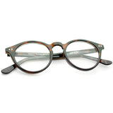Retro Keyhole Nose Bridge Clear Lens P3 Round Glasses 46mm