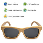 Bamboo Sunglasses - Polarized Original Floating Shades, Color Options