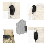 Tactical Molle Sunglasses Case Outdoor Portable Anti-Shock 1000D Nylon Hard Clamshell Carry Glasses Case
