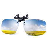 Polarized Clip-on Flip up Plastic Sunglasses Lenses Glasses Outdoor Driving Fishing Cycling