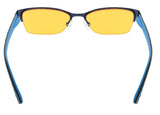 Small Lens Blue Light Blocking Computer Reading/Gaming Glasses 0.0 Magnification