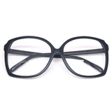 Oversized Square Horn Rimmed Eyeglasses Classic Vintage Inspired Geek Clear Lens