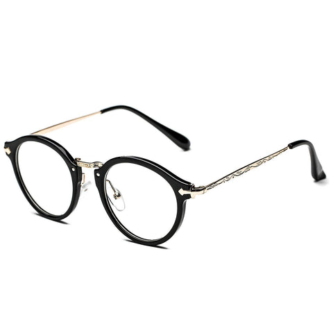 Vintage Inspired Clear Lens Round Horned Rim reading glasses Superlight