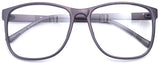 Large Nerd Thin Eyeglasses Vintage Fashion Inspired Geek Clear Lens Horn Rimmed