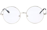 Retro Round Prescription ready Metal Eyeglasses Frame (Large Size)