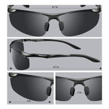 Men's Driving Polarized Sunglasses for Men Al-Mg Metal Frame Ultra Light PA03