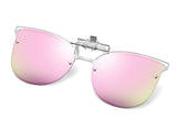 Clip On Polarized Sunglasses Cat Eye Flip for Prescription Glasses B2436