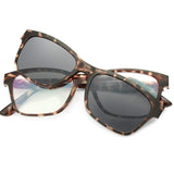 Optical glasses Frame with Magnetic Polarized Reflective Sunglasses Clips