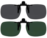 Clip On Sunglasses Polarized Sunglasses to Clip onto prescription Eyeglasses Flip Up for Men and Women