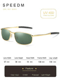 Rectangular Sunglasses For Men With Metal Frame Polarized Retro Square Sunglasses Ultra Light