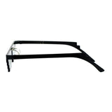 Flat Top Narrow Cat Eye Pixel Funky Party Shade Rimless Shield Sunglasses Black
