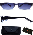 Unisex Transparent Slim Frame Sun Reader Reading Glasses Sunglasses Eyewear