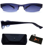 Unisex Transparent Slim Frame Sun Reader Reading Glasses Sunglasses Eyewear
