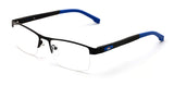 Men Half Rimless Rectangular Non-prescription Glasses Frame Clear Lens Eyeglasses TR90