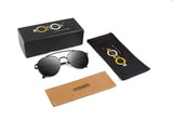 Polarized Aviator Sunglasses for Men Women Metal Frame Oval Lens UV Protection