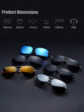 Men's Polarized Aviator Sunglasses with Al-Mg Aloy Temple 63mm Lens LM007
