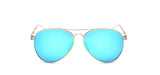Retro Aviator Polarized Sunglasses Mirrored Lens Metal Frame for Men
