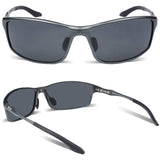 Polarized Sports Sunglasses For Men UV400 Metal Men's Fashion Retro Wayfarer Driving Sunglasses 8201