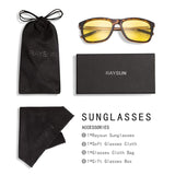 HD Night Vision Glasses for Driving  Yellow Lens Aviator Anti glare Sunglasses