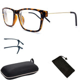 Nearsighted Myopia Driving Glasses for Men Women Clear Vision Comfort Fit + Free Hard Case for Storage ( -1.00 to -6.00 )