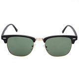 Classic Half Frame Semi-Rimless Horn Rimmed Sunglasses Retro Clubmaster Sunglasses