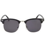 Classic Half Frame Semi-Rimless Horn Rimmed Sunglasses Retro Clubmaster Sunglasses