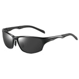 Polarized Sunglasses Sport Wrap Metal Frame 64mm