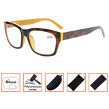 Mens Polycarbonate Large Lens Nearly Invisible Line Bifocal Glasses Readers Bifocal For Men