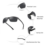 Polarized Sports Sunglasses,  Men's Driving Sun Glasses Baseball Wayfarer Cycling Golf Sports Glasses