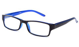 Newbee Fashion - Unisex Two Tone Sleek Spring Temple Fashion Clear Lens Glasses
