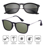 Sunglassesfor Men  Square Polarized Sunglasses with HD Vision Anti Glare Lens UV 400 Protection