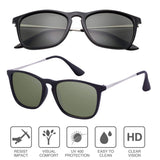 Sunglassesfor Men  Square Polarized Sunglasses with HD Vision Anti Glare Lens UV 400 Protection