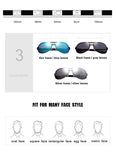 Polarized Sunglasses For Men Women Aviator-Vintage Oversized UV Driving Baseball