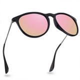Polarized Sunglasses for Women Vintage Retro Round Mirrored Lens
