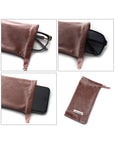 (3 PACK) Drawstring Velvet Eyeglasses Bag