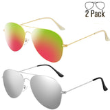 G Sunglasses for Men Women Aviator Polarized Metal Mirror UV 400 Lens Protection