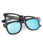 [2-in-1 SET] Blue Light Blocking Glasses with Clip On Polarized Sunglasses, Retro Lightweight Frame Men/Women