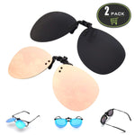 2-Pack Polarized Clip-on Rimless Pilot Lens Driving Sunglasses,JP94