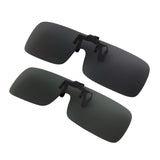2-Pack Polarized Clip-on Flip Up Rimless One Piece Sunglasses,JP68