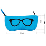 (3PCS) Portable Zipper Soft Case Eyesglasses Box Makeup Pouch Purse Bag
