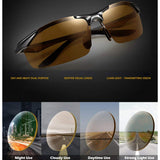 Day Night Photochromic Polarized Sunglasses Men's Sunglasses for Drivers Male Safety Driving Fishing UV400 Glasses