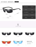 Mens Polarized Sunglasses for Driving Golf Al-Mg Metal Frame UV400