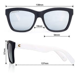 Unisex Street Fashion Sunglasses Square Frame Mirror Lenses For Small Face